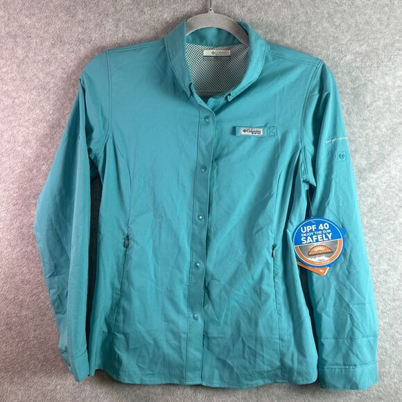 Columbia Other - NEW Columbia PFG Shirt Youth Sz L (14/16) Omni Shade UPF 40 Fishing Outdoor Teal